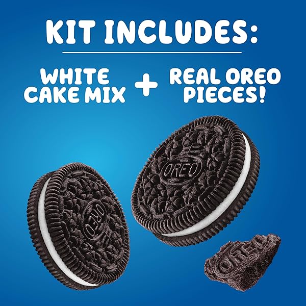 BETTY CROCKER OREO WHITE CAKE MIX, WHITE CAKE BAKING MIX WITH OREO COOKIE PIECES, 9.3 OZ