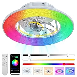 KAMLAM 360° Bladeless Ceiling Fan with RGB Color