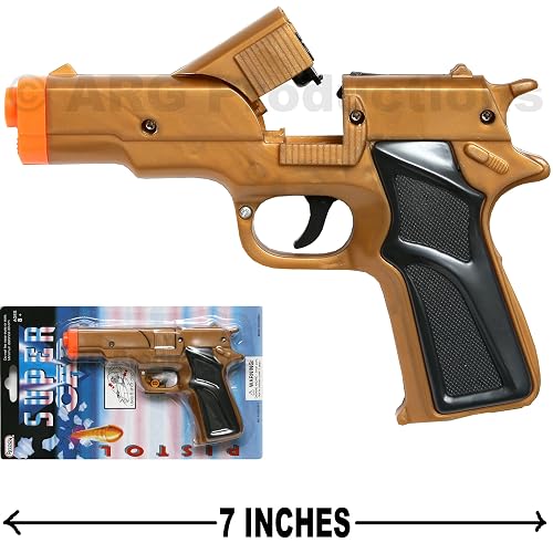 Set of 2, Cap Gun Toy, Detective Revolver, Police Cowboy, Pretend