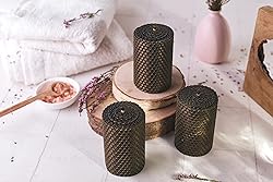 Beeswax Gifts 100% Beeswax Candles Set of 3 Colored