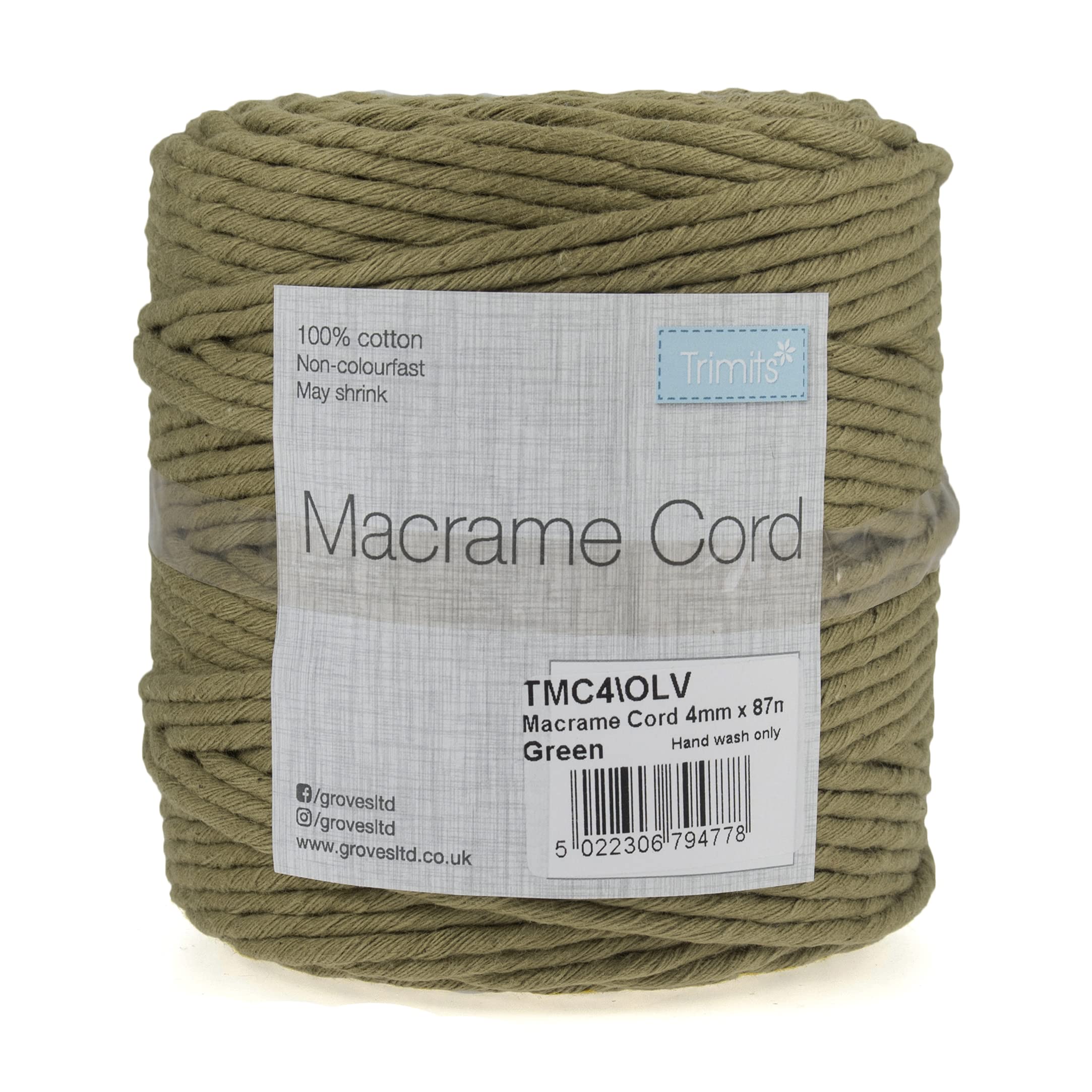 Natural Crafting Cotton Twisted Macramé Cord