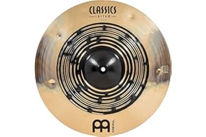 MEINL CYMBALS Classics Custom Dual 19" Crash Cymbal for Drum Set, Dark/Brilliant — MADE IN GERMANY — B12 Bronze, 2-YEAR WARRANTY