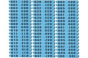 TOHONGADON 100PCS One-Piece Cattle Tags TPU Livestock Animal Tags for Cattle Sheep Goat Pig(Blue)