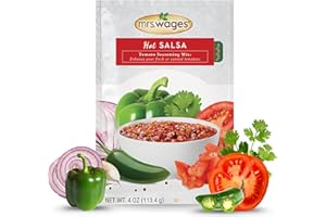 Mrs. Wages Hot Salsa Canning Mix, Easy-To-Use, Simple Homemade Salsa, Hot Spice Flavoring, Enhance Your Tomatoes, 4 oz Packet (Value Pack of 12)