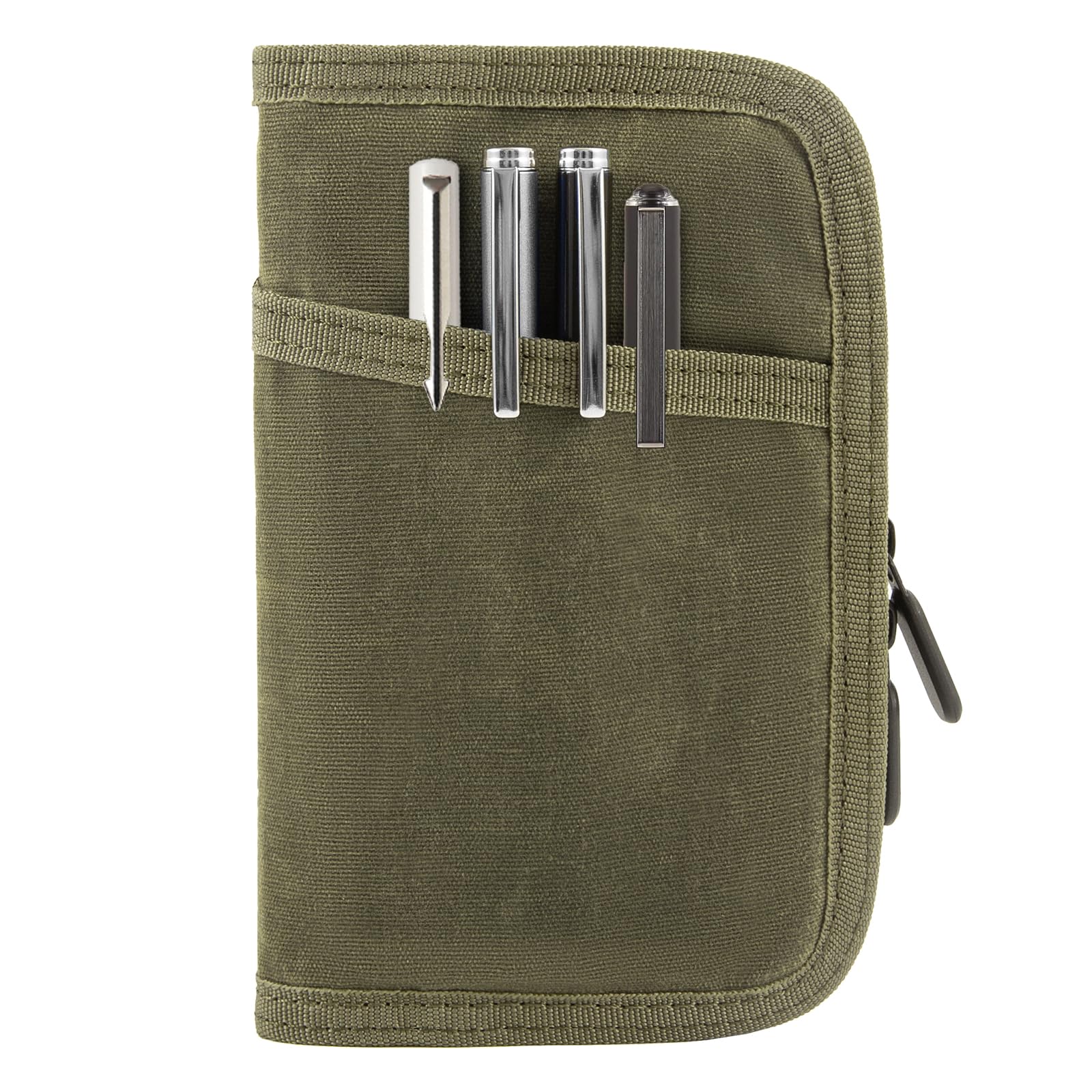 Photo 1 of EHRGK Field Notes Notebooks Cover,Journal Cover for 3.3 x 5.5 Field Notes Moleskine Cahier,Water Resistant Pocket Notebook Cover for Journal Notebook Planner with Zipper Pen Holder,Waxed Canvas
