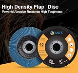 SATC 115mm Zirconia Flap Discs 40 Grit 10 Pack Type 29 Grinding Disc view 5