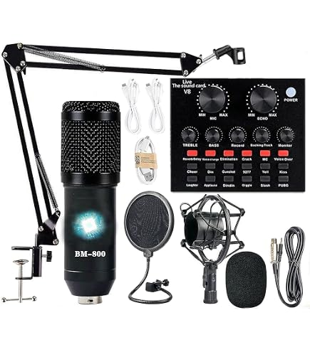 Amazon.com: Podcast Equipment Bundle, BM-800 Mic Kit with Live