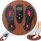 EMS Foot Massager for Neuropathy, Newly Red Light Therapy Foot Stimulator for Neuropathy Feet Nerve Electric NMES Feet Massager for Circulation and Pain Relief with 4 TENS Unit Muscle Stimulator Pads