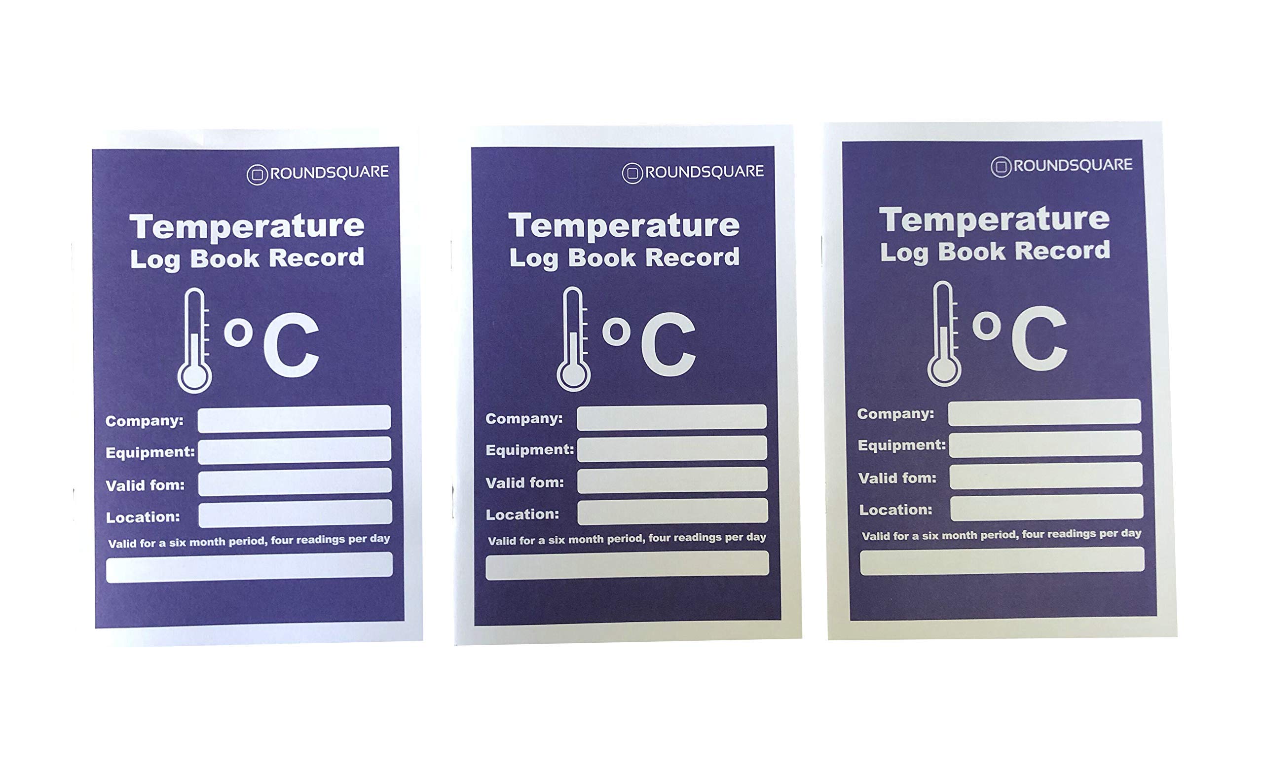 3-Pack Temperature Log Record Books 6 Monthis Records - Monitor Fridge Freezer Cooking Baking Temperature Food Safety and Hygien