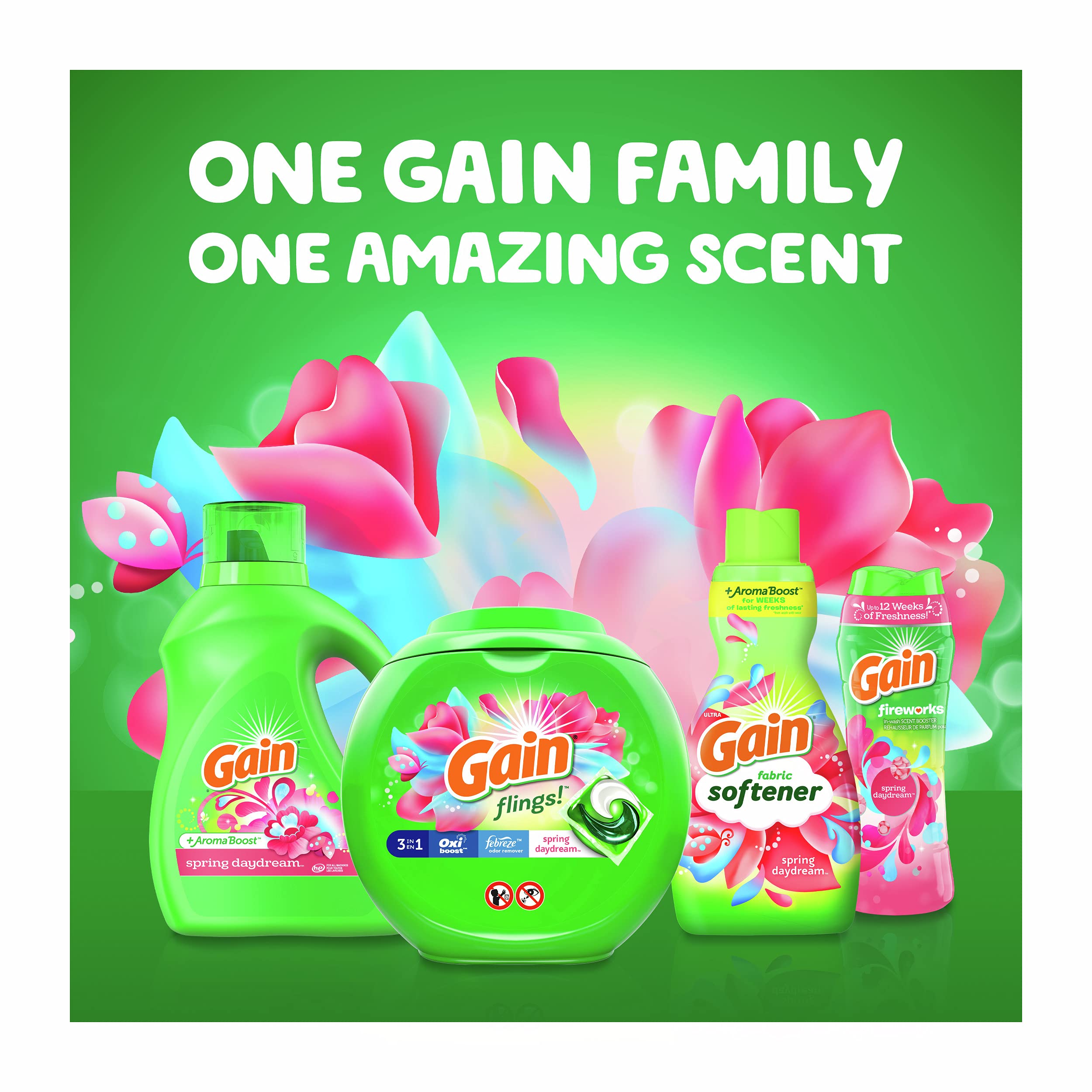 Gain Fireworks Laundry Scent Booster Beads for Washer, Spring Daydream, 20.1 fl oz, HE Compatible