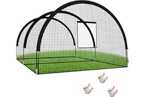33Ft Baseball Batting Cage, Baseball Training Equipment Netting Cages, with Frame & Net – Practice Hitting