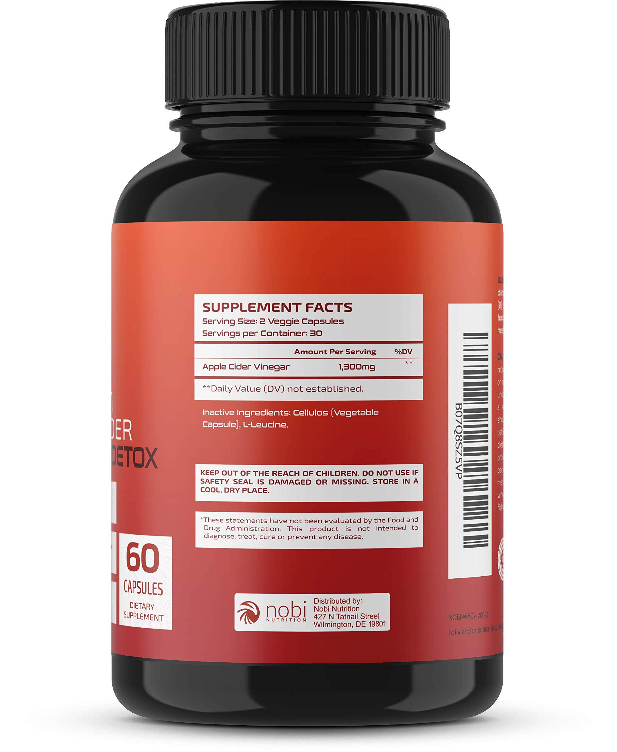 Nobi Nutrition Apple Cider Vinegar Fat Burner Pills for ...