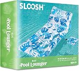 Sloosh Tropical Leaves Inflatable Pool Float with Adjustable Backrest view 7
