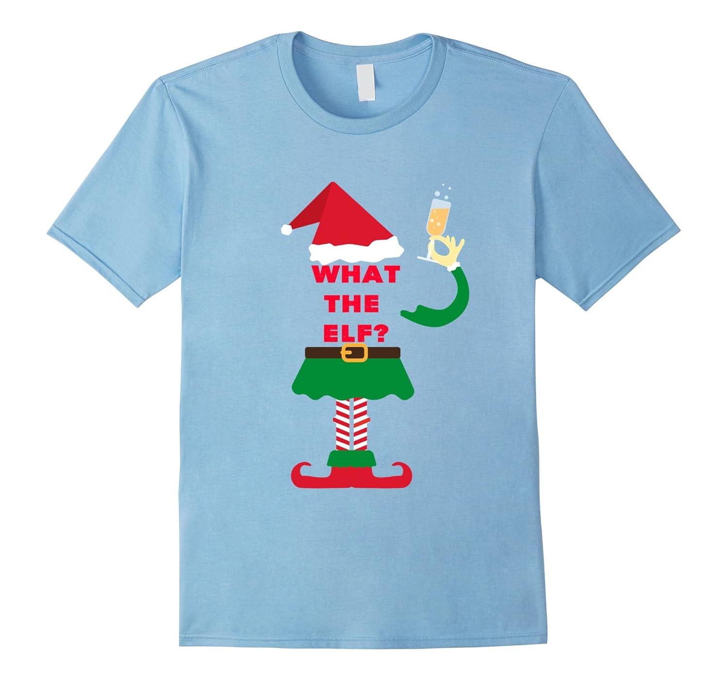 What The Elf Christmas T-Shirt, Funny Christmas Elf Gift-Rose