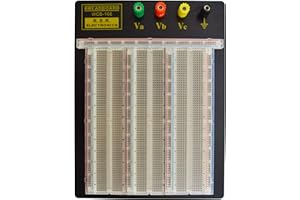 EX ELECTRONIX EXPRESS Solderless Clear Breadboard - 2,390 Tie Points, 9.4" x 7.7", 4 Binding Posts