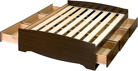 Amazon Com Prepac Mate S Platform Storage Bed With 6 Drawers Full Espresso Furniture Decor