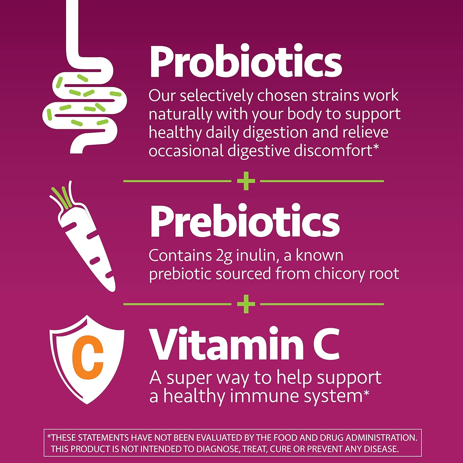 up4 Probiotic Gummies for Adults | Digestive and Immune Support | Gelatin-Free, Vegan, Non-GMO| with prebiotic and Vitamin C | 60 Count: Health & Personal Care