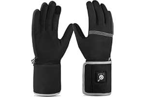 SAVIOR HEAT Heated Glove Liners for Men Women - Thin Electric Rechargeable Battery Gloves with 3 Heat Setting, Perfect for Wi