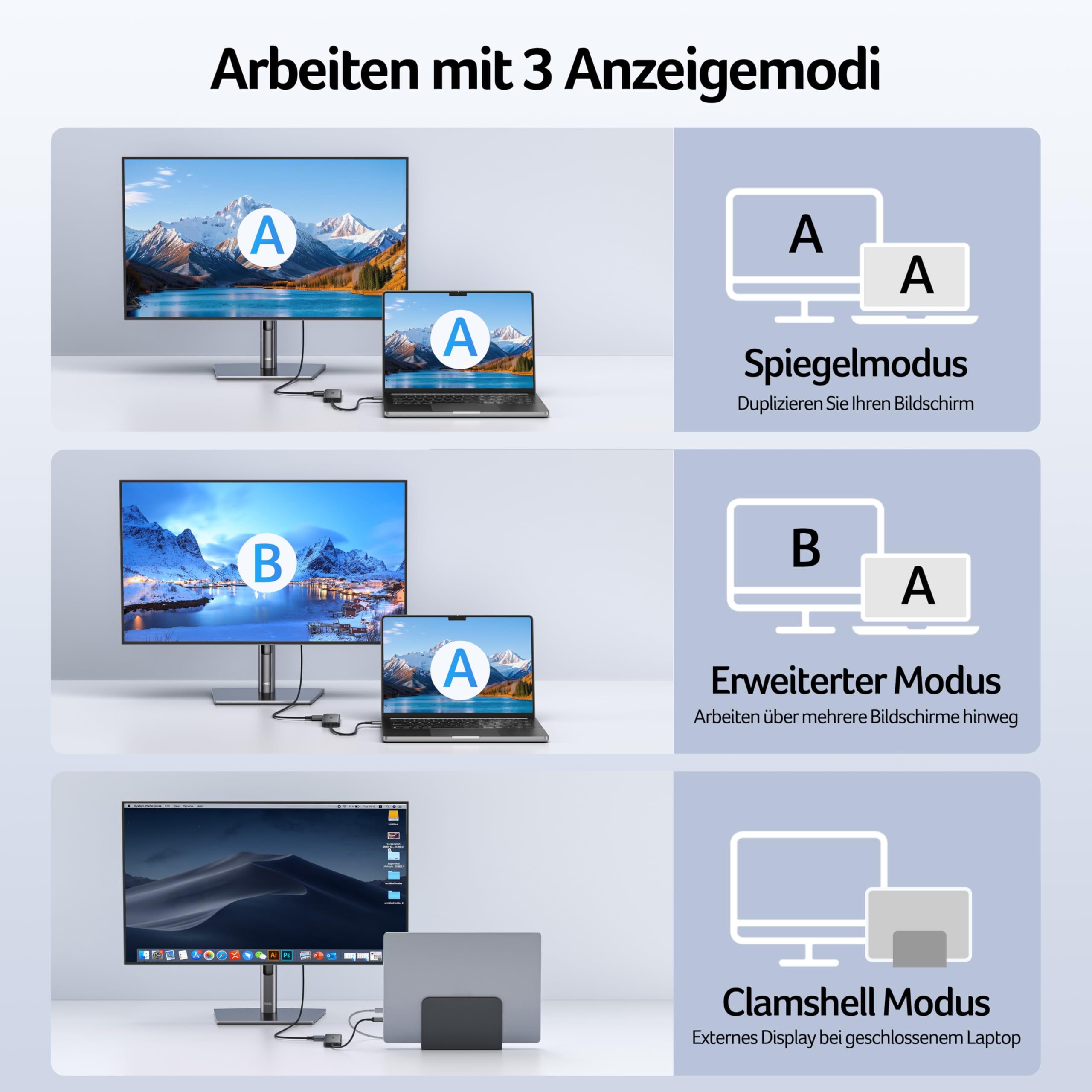 acer USB C Hub 5-in-1, 4K@60Hz USB C auf HDMI Adapter, USB-A+USB-C 5 Gbps Datenport, PD 100W, Multiport USB C Splitter Kompatibel mit Windows, iOS, macOS, Ideal für iPad Pro/Air, MacBook und Surface 6