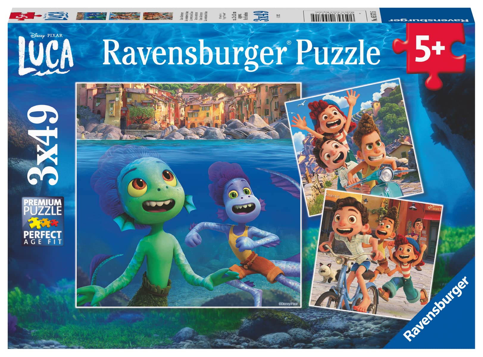 Ravensburger, Luca 05571 5 3 x 49 Pieces Children's Jigsaw Puzzle Recommended Age 5+, Multicoloured,