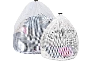 Mesh Laundry Bag for Washing Delicates Travel Laundry Bags with Drawstring for Washing Machine Storage 40x50cm 30x40cm