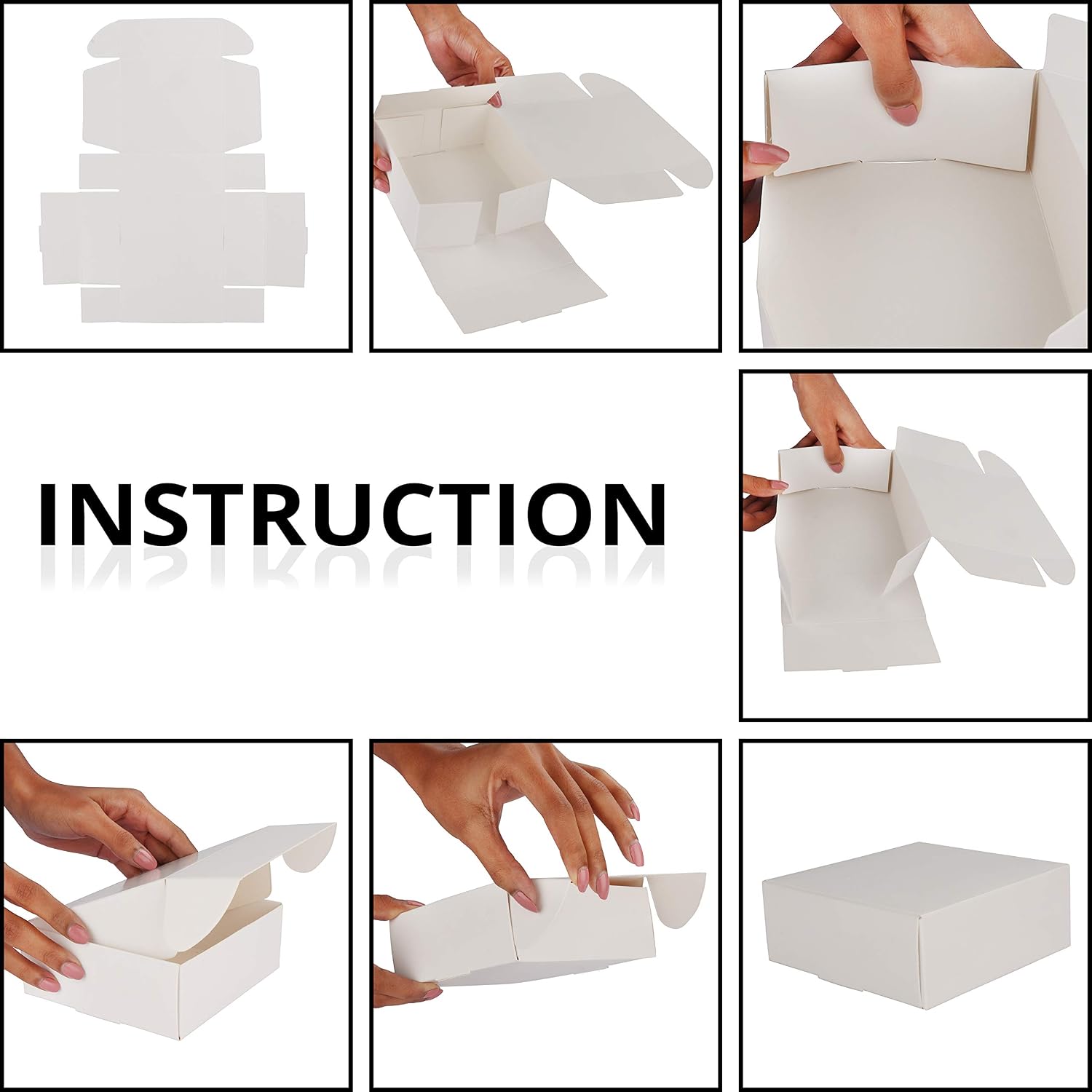 Kurtzy White Kraft Gift Boxes (50 Pack), Box Measures 12 x 12 x 5cm (4.72 x 4.72 x 1.96 inches) - Image 4