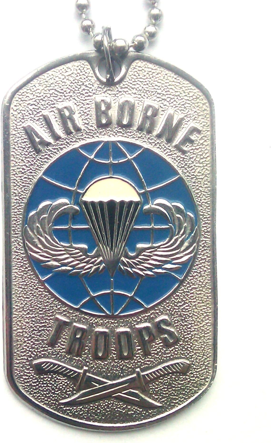 Karelia Military Dog Tags with Picture Stainless Embossed Army Pendants Necklace U.S. Army