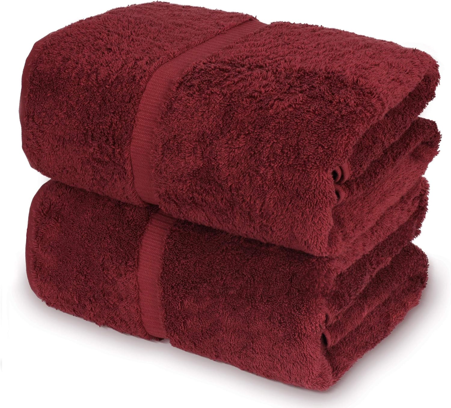 Towel Bazaar 100% Turkish Cotton Bath Sheets, 700 GSM, 35 x 70 Inch, Eco-Friendly (2 Pack, Cranberry)…