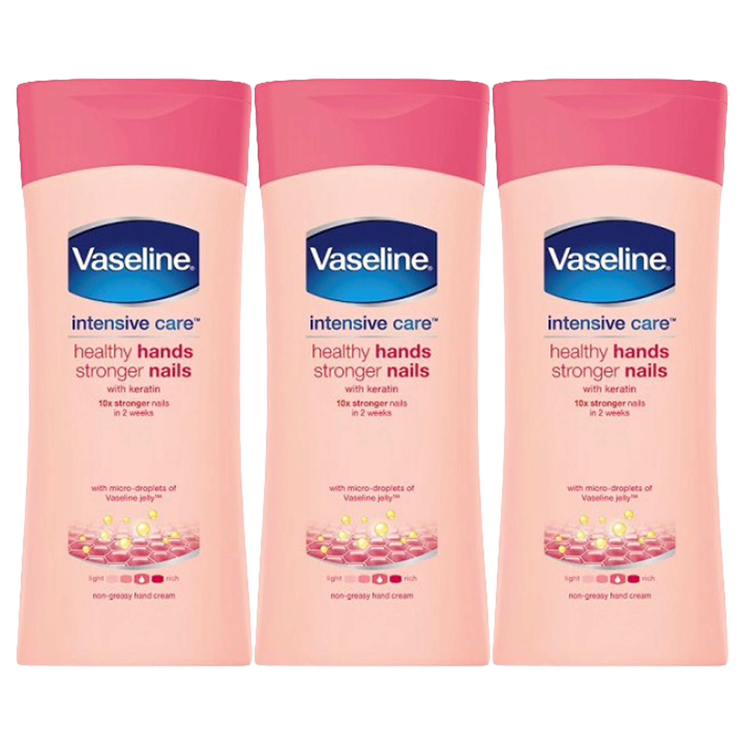 Vaseline Healthy Hand and Stronger Nails Hand Cream, 6.76 Ounce (200 ML) Pack of 3