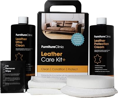 Furniture Clinic Complete Leather Care Kit with Ultra Clean & Protection Cream