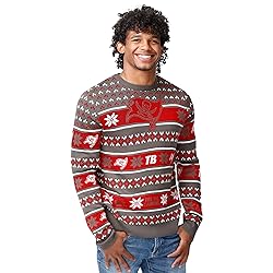 FOCO Standard NFL Big Logo Ugly Sweater, Team Color