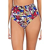 Sunsets Hannah High Waist Swim Bottom, Bold Blossom, X-Large