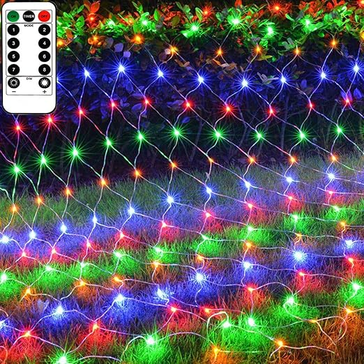 Patio Garden Net Light String Led Outdoor Waterproof Battery Operated,8