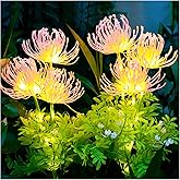 DooYard Solar Garden Lights, Solar Flowers Lights with Glowing Flowers & Stems, Upgraded Solar Panel, Outdoor Lights for Garden Decoration,Yard Decor and Gift for Mother (2 Pack)