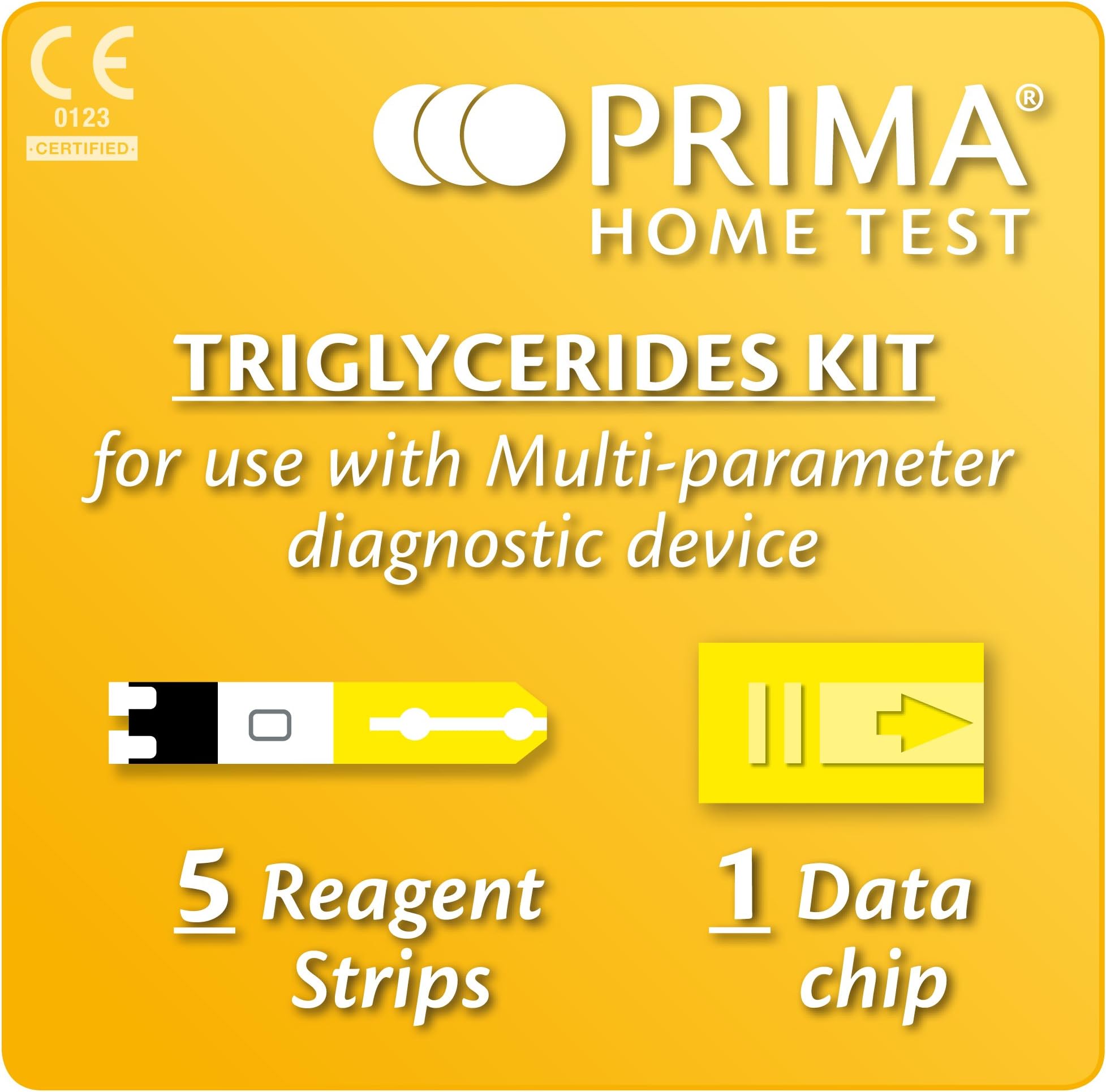 Prima Home Test Multicare-In Triglycerides Strips (Pack of 5)