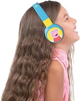 LEXIBOOK Peppa Pig 2-in-1 Bluetooth Headphones Kids Safe Foldable Blue/Yellow view 4