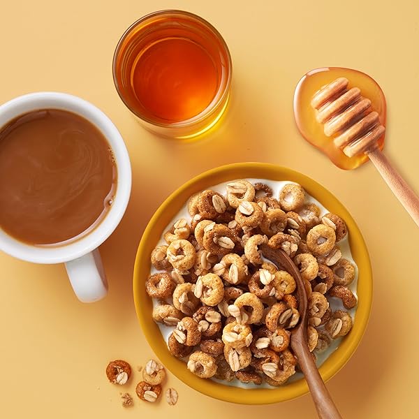 CHEERIOS OAT CRUNCH OATS ‘N HONEY BREAKFAST CEREAL, MADE WITH WHOLE GRAIN, LARGE SIZE, 18.2 OZ