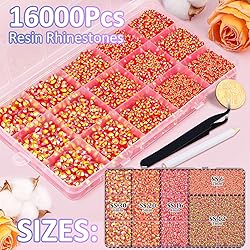 16000Pcs Resin Jelly Red AB Rhinestones for