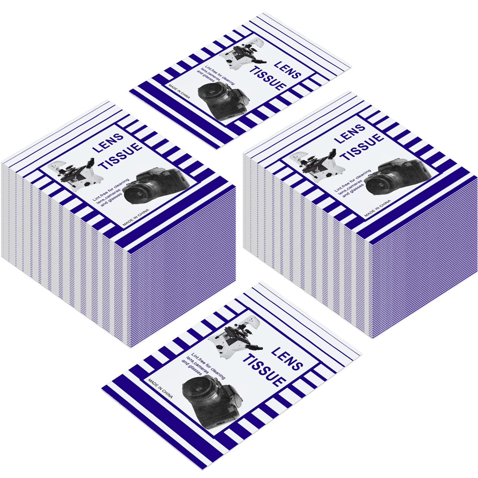 Photo 1 of 1000 Pieces Lens Cleaning Paper Tissue Lens Paper Bulk for Camera Lenses, Microscopes, Computer Screens, Magnifiers, Glasses, 20 Booklets