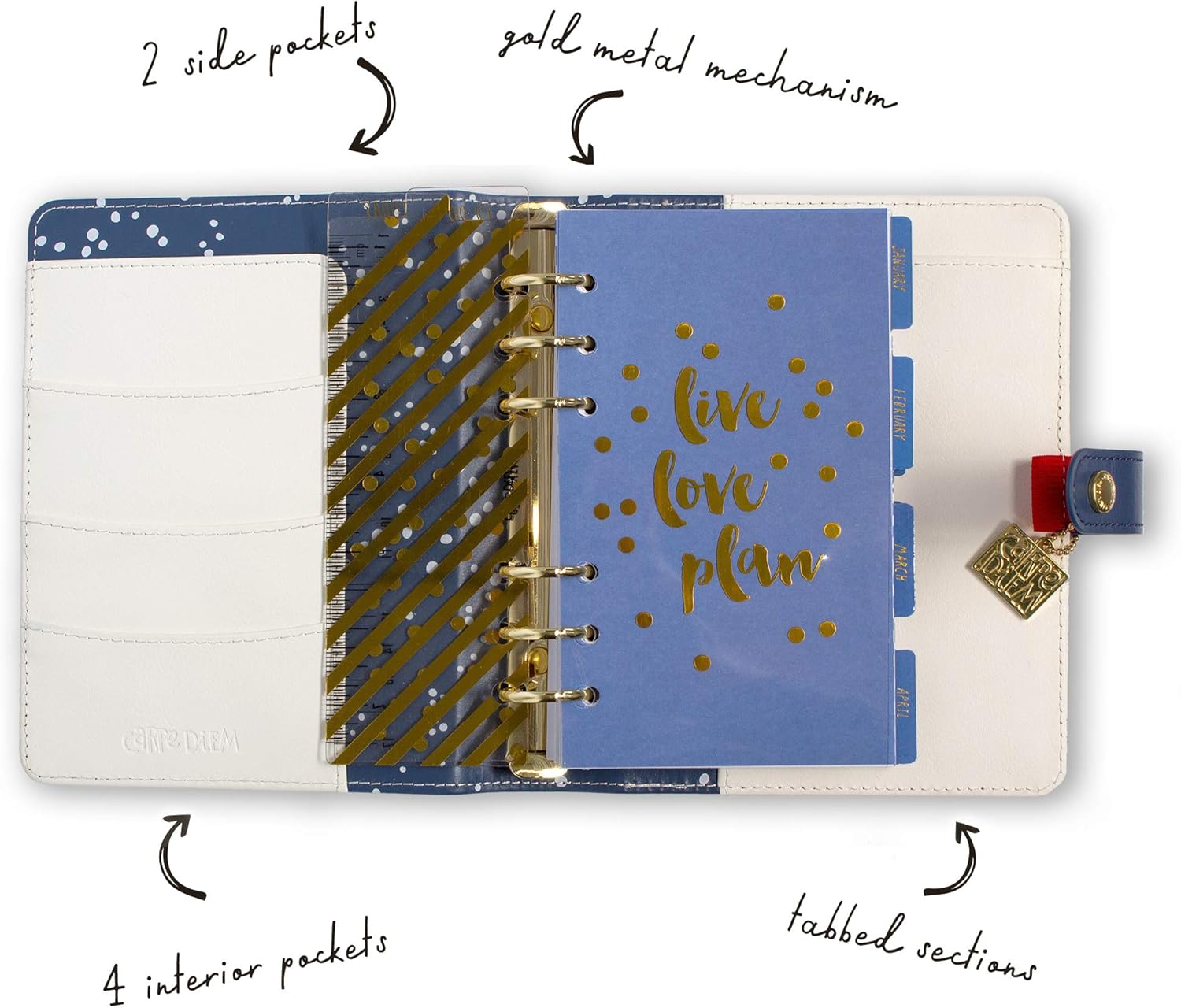 Pukka Pad, Carpe Diem Personal Planner with Weekly, Monthly Undated Inserts, 20 x 19 x 4 cm, Colour Wash, Color Wash, 8x7.5x1.4 inches - Image 4