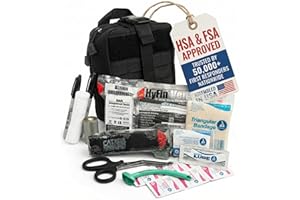 Scherber Premium IFAK Kit Trauma Pack | HSA/FSA Approved | Fully Stocked MOLLE Pouch w/CAT Tourniquet, HyFin Chest Seal, & Israeli Bandage | Trauma Kit for Gunshot, Bleeding, Major Wound Care (Black)