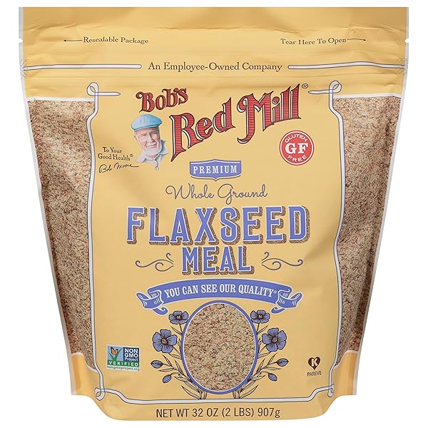 BOB’S RED MILL FLAXSEED MEAL, 32OZ (PACK OF 4) – NON GMO, VEGAN, PALEO FRIENDLY, KETO FRIENDLY, KOSHER