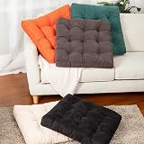 HIGOGOGO Floor Pillow Square Meditation Cushion 22x22in Beige 8-10cm Thick view 6