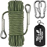 AOLEBA 10.5 mm Static Climbing Rope 10M(32ft) 20M(64ft) 30M(96ft) 50M(160ft) 70M(230ft) Outdoor Rock Climbing Rope, Escape Rope Ice Climbing Equipment Fire Rescue Parachute Rope