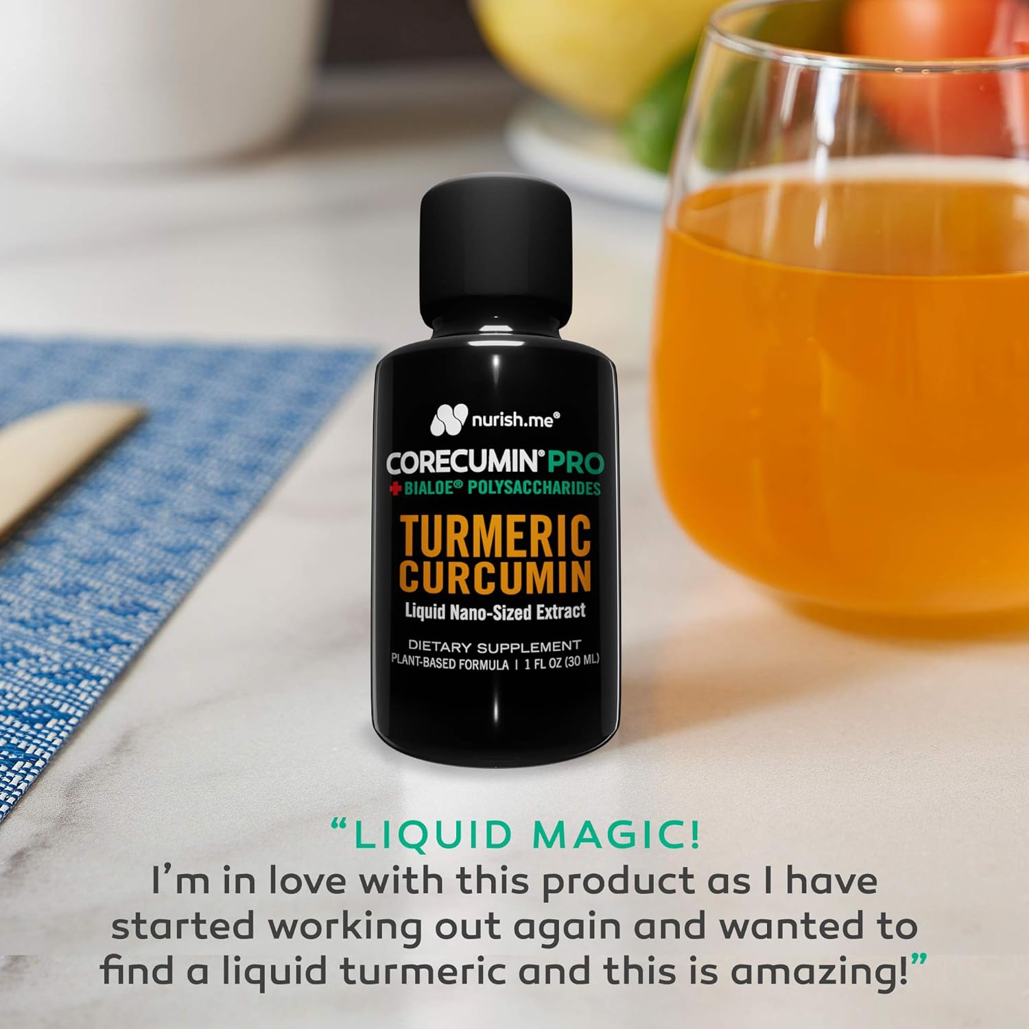 CoreCumin Pro Advanced Liquid Turmeric Curcumin Supplement with Aloe Vera Polysaccharides