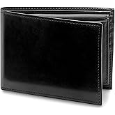 Bosca Men's Leather Wallet with Removable ID Passcase - Bifold Wallet for Men With 8 Card Slots, Premium Hand-Stained Leather With Gift Packaging, Black