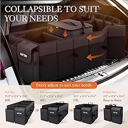 HOTOR Trunk Organizer, Sturdy Foldable with Cooler