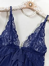 Foxiny Petite Sexy Open Front V Neck Ruffle Sheer