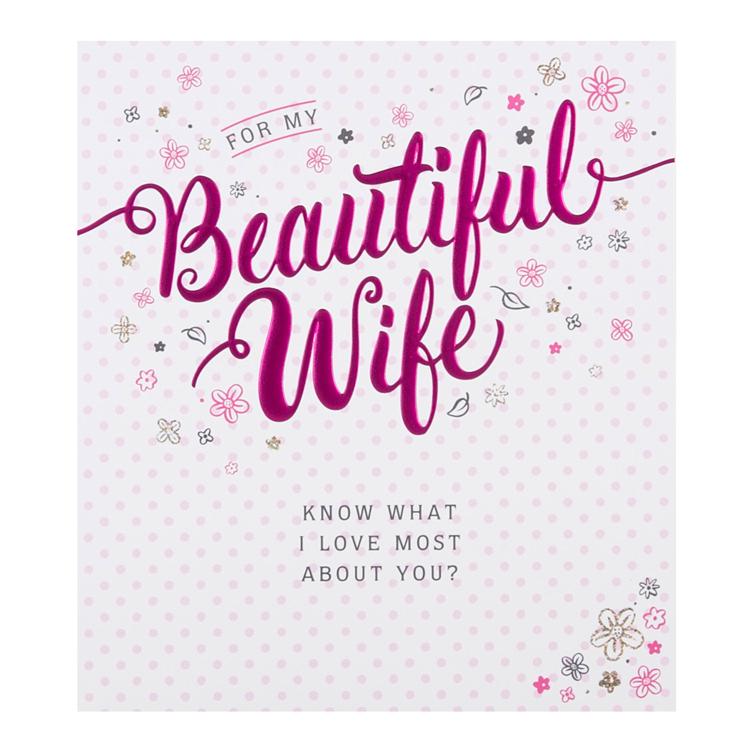 Hallmark Wife Card "Beautiful Wife" - Small