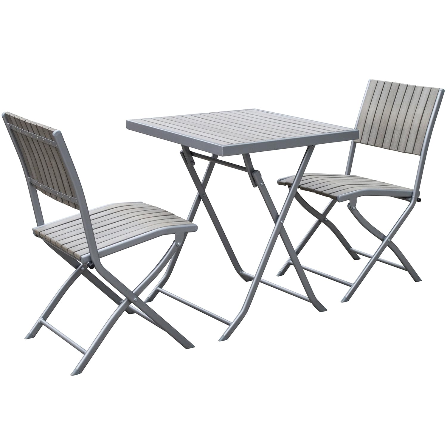 Best Corliving Gallant Sun Bleached Grey Square Outdoor Dining Table